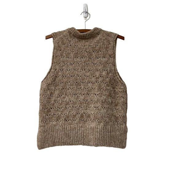 Universal Thread Womens Brown Open Knit Sleeveless Sweater Tank Size Small - Picture 2 of 5